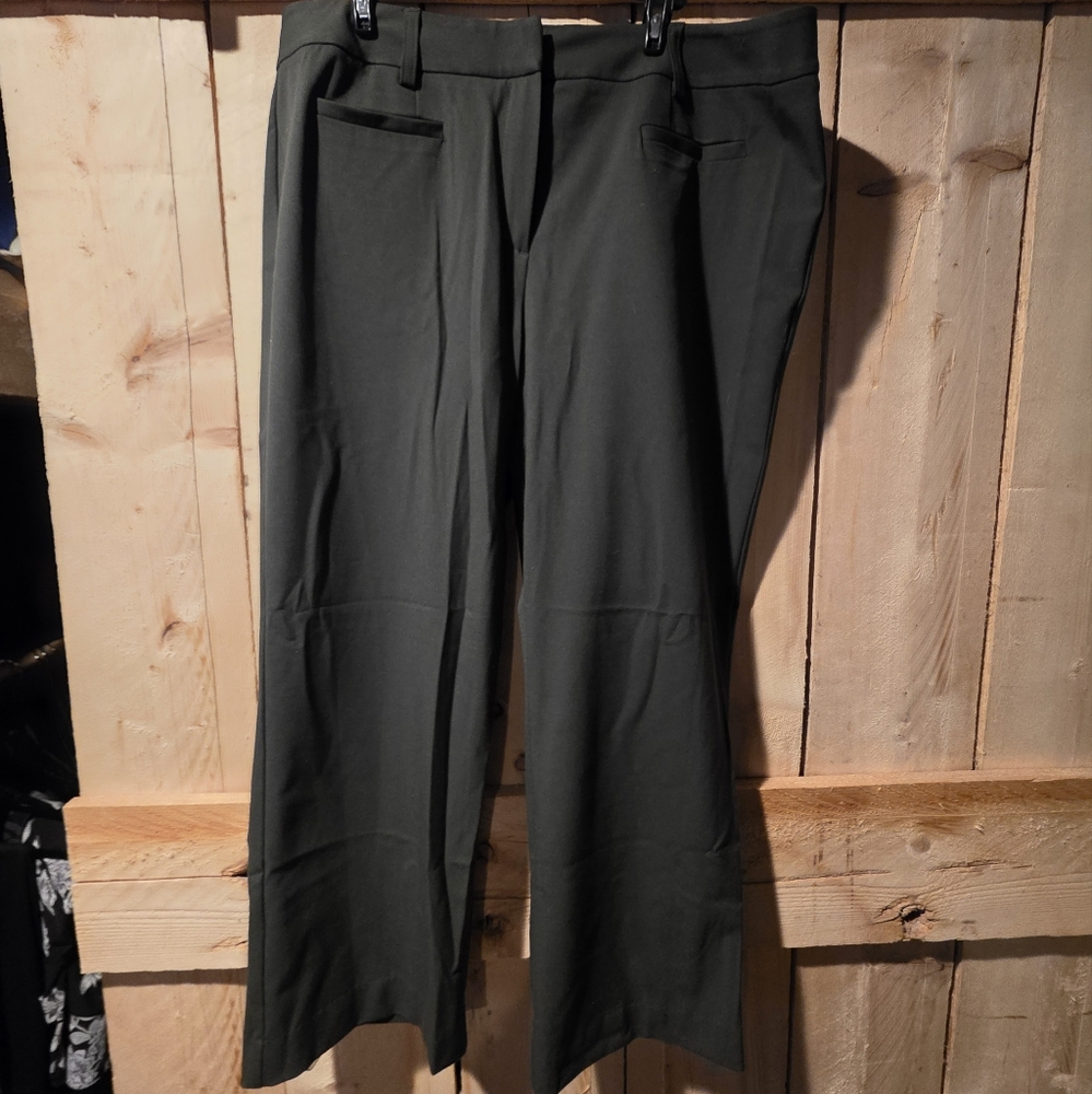 INC International Concepts Women's Dark Green Flare Pants